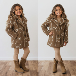 meisjes tussenjas camel