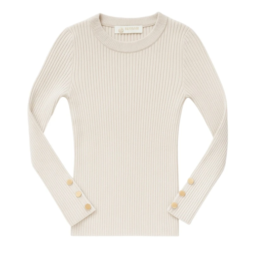 rib button longsleeve beige meisjes rib button longsleeve beige meisjes