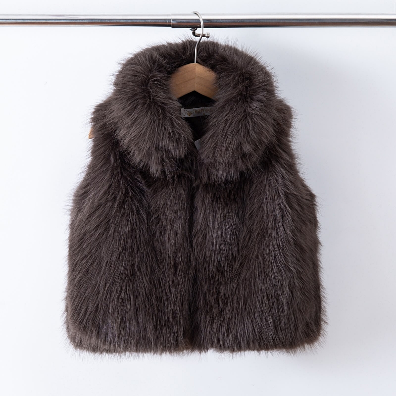 teddy faux gilet bruin meisje teddy faux gilet bruin meisje