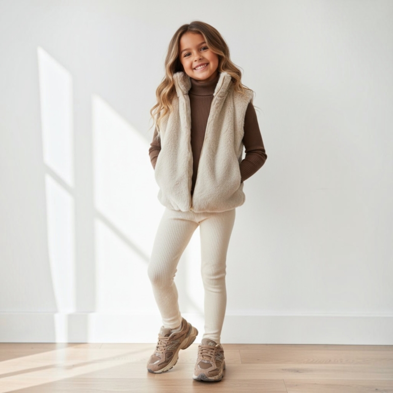 ecru rib legging meisje herfst ecru rib legging meisje herfst