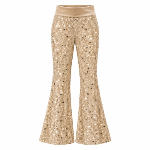 gouden glitter flared broek meisjes gouden glitter flared broek meisjes
