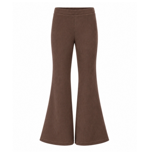 meisjes flared broek dark taupe meisjes flared broek dark taupe