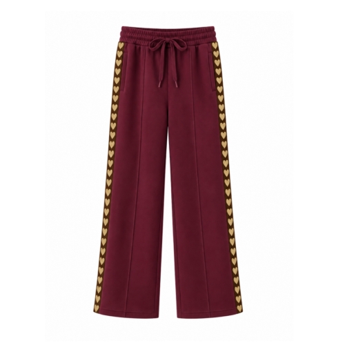 meisjes jogger bordeaux met hartjes meisjes jogger bordeaux met hartjes