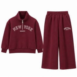 meisjes joggingpak bordeaux rood new york