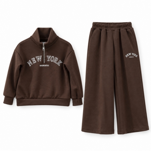 meisjes joggingpak bruin new york meisjes joggingpak bruin new york