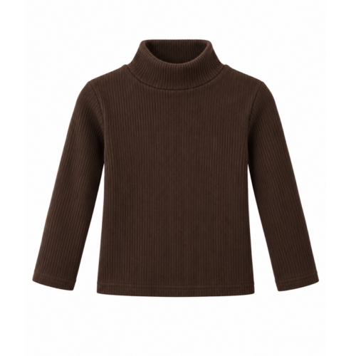 meisjes rib coltrui donkerbruin