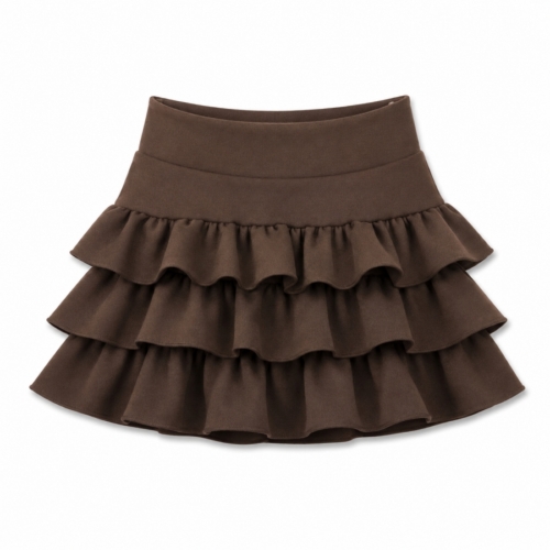 meisjes ruffle rokje bruin meisjes ruffle rokje bruin