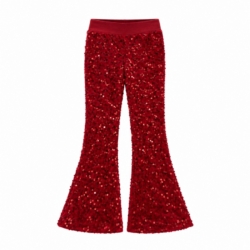 rode glitter flared pants meisjes