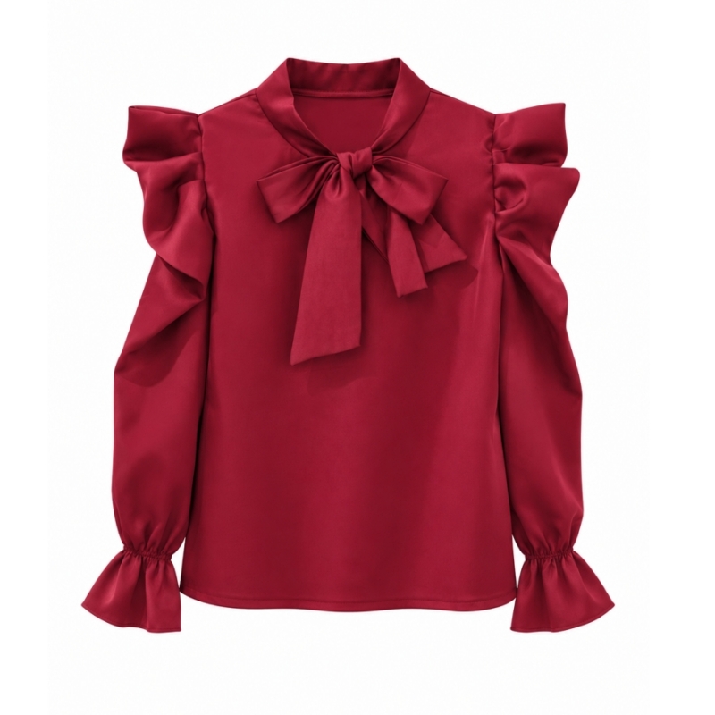 rode meisjes blouse met strik rode meisjes blouse met strik