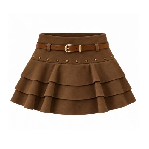 suede look rokje meisjes bruin suède look rokje meisjes bruin