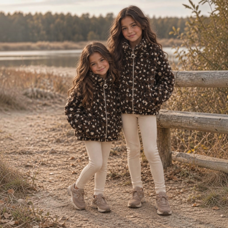 teddy jas bruin leopard meisjes teddy jas bruin leopard meisjes