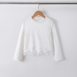 witte longsleeve met kant meisjes