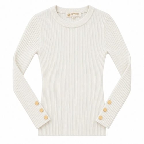 witte rib button longsleeve meisjes witte rib button longsleeve meisjes