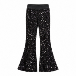 zwarte glitter flared pants meisjes