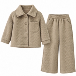 Mushroom beige jongens set met jasje en bijpassende broek