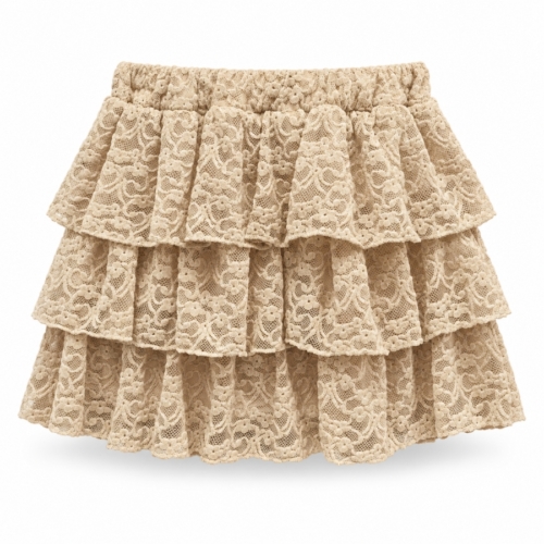 beige meisjes rokje
