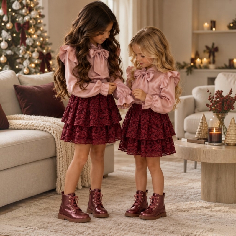 blouse roze meisje feestdagen