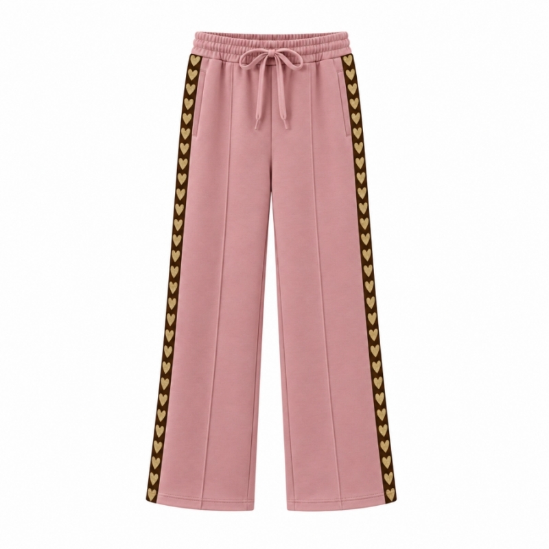 meisjes jogger roze met hartjes meisjes jogger roze met hartjes