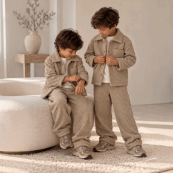 mushroom beige jongens set